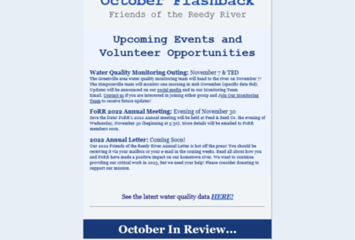Read FoRR's October Newsletter!